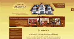 Desktop Screenshot of janowka-apartamenty.pl